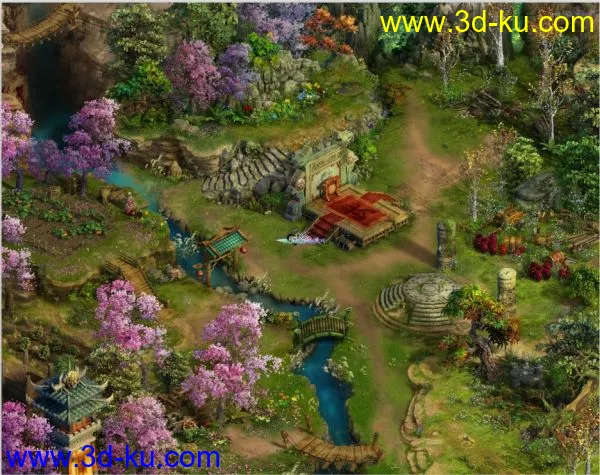 梦幻诛仙高清游戏场景地图，以前下载的，分享一下！模型的图片5