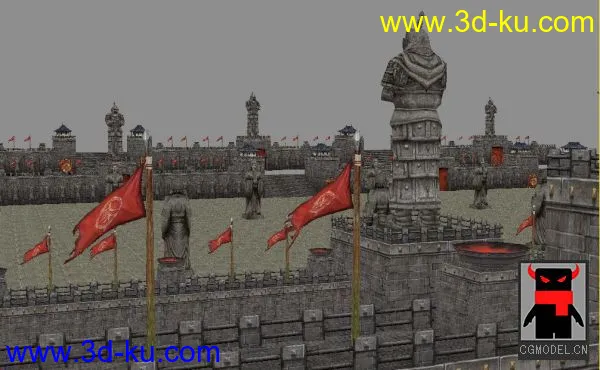 《丝路传说》游戏 秦始皇陵入口（局部）模型的图片5