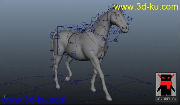自己简单做的马模型动画的图片3