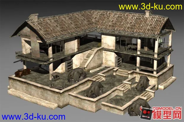 西洋中古世纪房子3模型下载的图片2