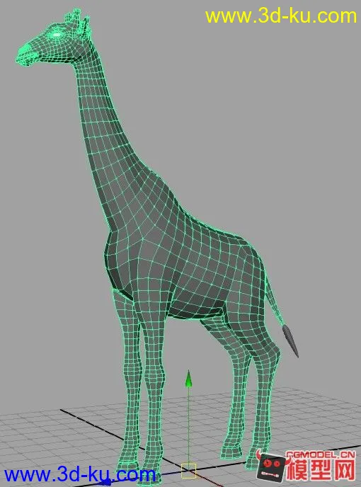 写实长颈鹿模型！布线精细要的拿走的图片2