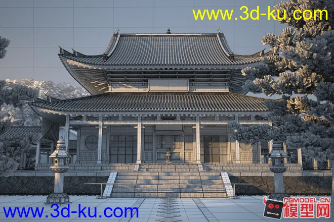 超写实中国古庙建筑_分享啦！！模型的图片1