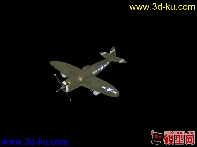 Fbx格式 WWII P47 Thunderbolt模型的图片1