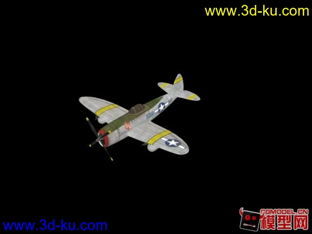 Fbx格式 WWII P47 Thunderbolt模型的图片3