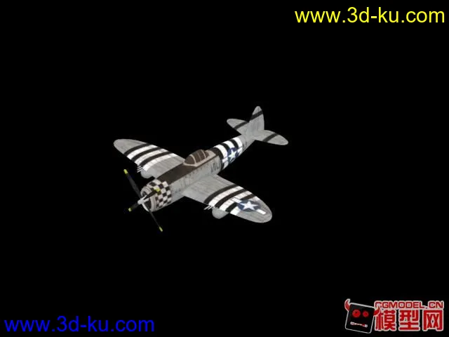Fbx格式 WWII P47 Thunderbolt模型的图片5