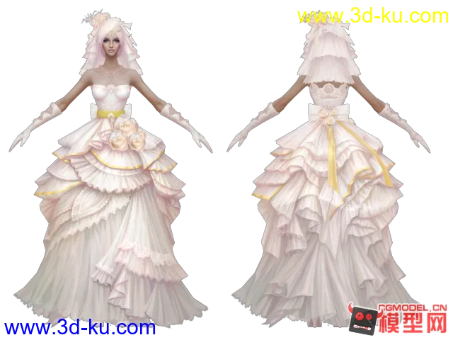 神魔 女精灵 婚纱时装模型的图片1