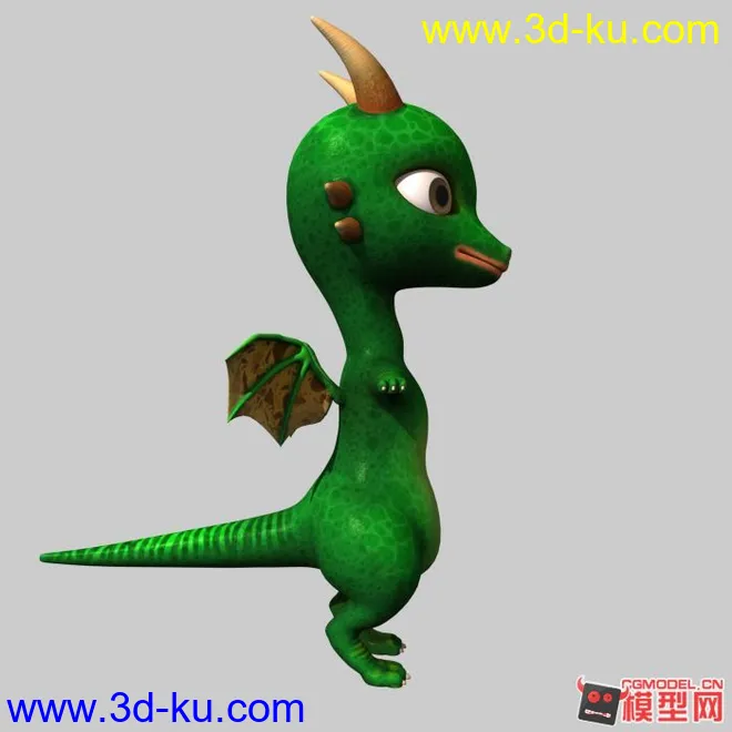 小蓝和小绿怪兽Q版恐龙模型的图片6