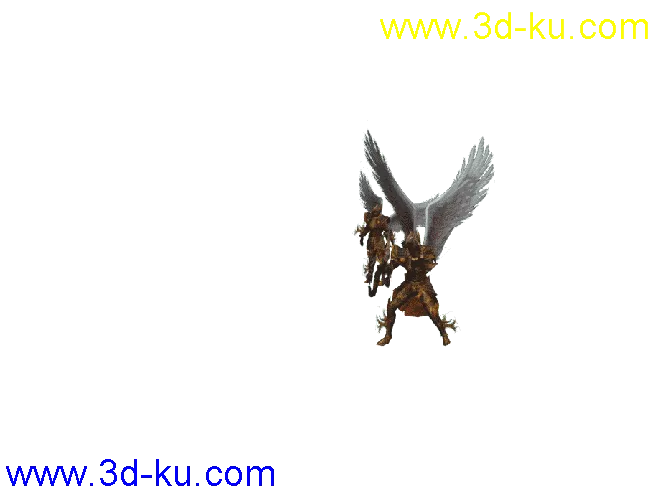 男战士带翅膀模型动画的图片2