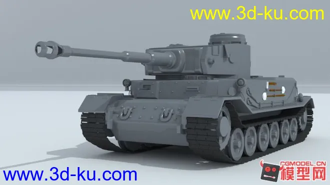 虎视坦克P型，也就是保时捷虎，渣作模型的图片1