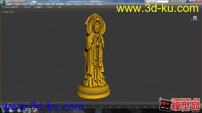 三面圣水观音菩萨神像模型的图片1