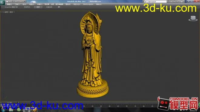 三面圣水观音菩萨神像模型的图片2