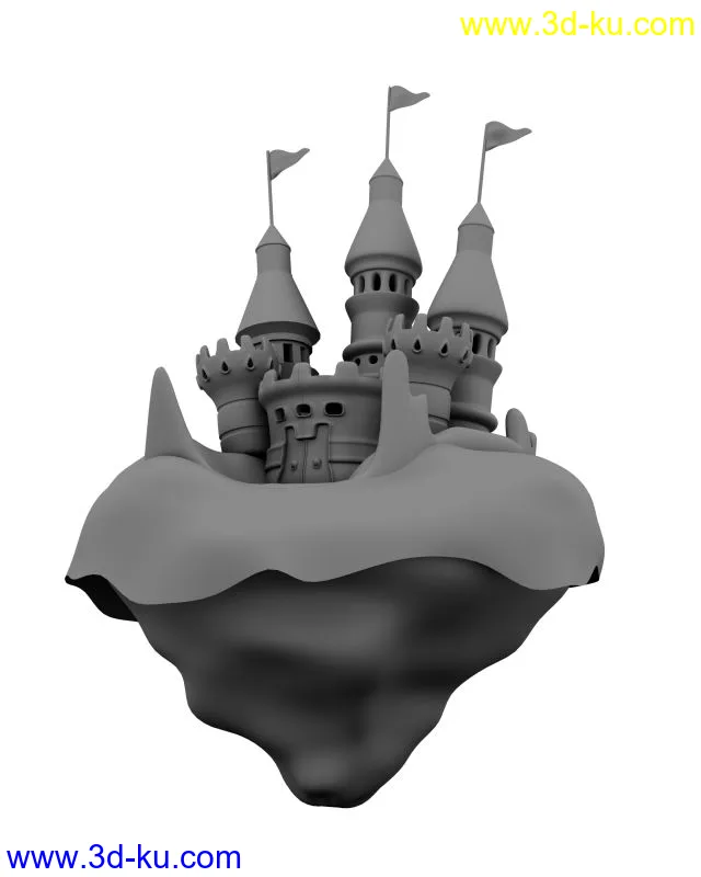 Q版空中城堡模型的图片1