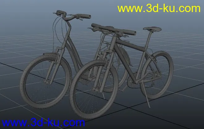 影视级别自行车模型，无材质的图片1