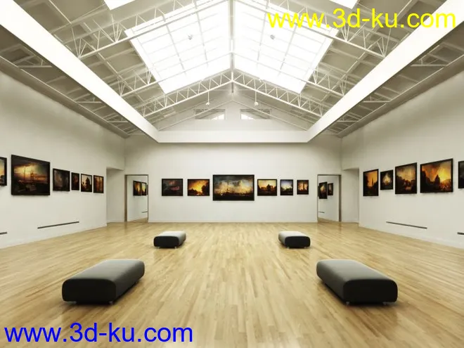 20个高品质室内展会大厅长廊场景模型的图片5