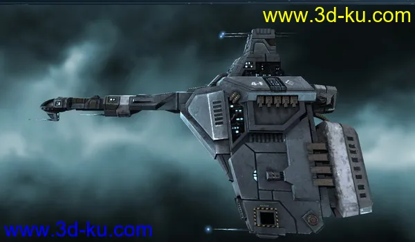 秃鹫级机动战舰EVE遨游太空逼真3D模型的图片1