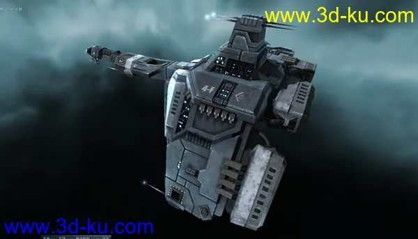 秃鹫级机动战舰EVE遨游太空逼真3D模型的图片9