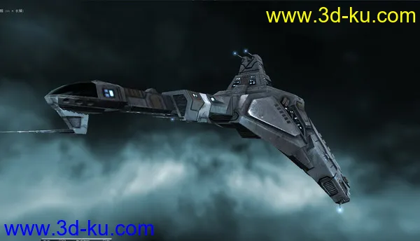 秃鹫级机动战舰EVE遨游太空逼真3D模型的图片12