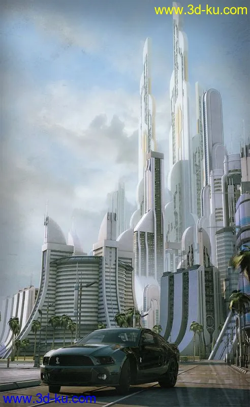 大师级科幻元素建筑合集第二部，未来城市建筑部件模型的图片4