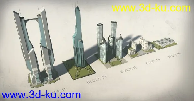 大师级科幻元素建筑合集第二部，未来城市建筑部件模型的图片6