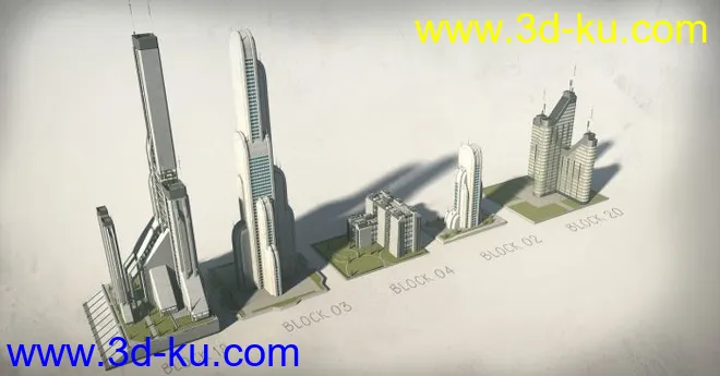 大师级科幻元素建筑合集第二部，未来城市建筑部件模型的图片7