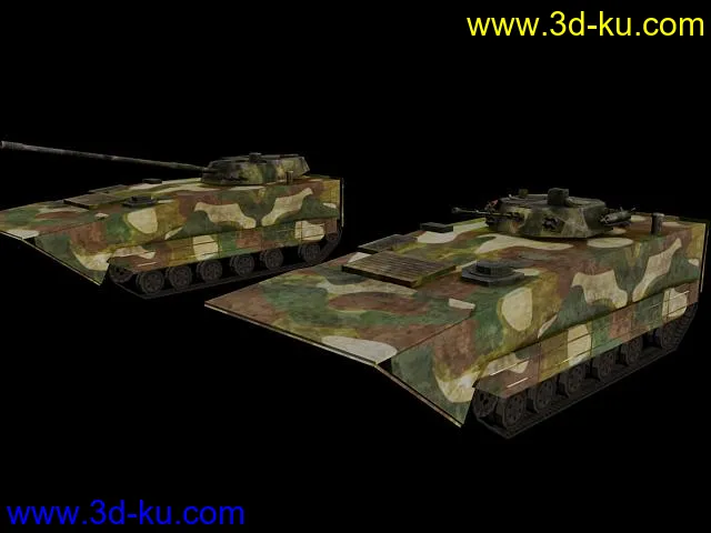 国产ZBD05型两栖步兵战斗车and突击坦克模型的图片1