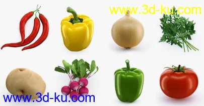 几种蔬菜模型的图片1