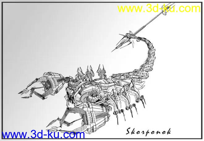 变形金刚撒克蝎-- Skorponok模型的图片3