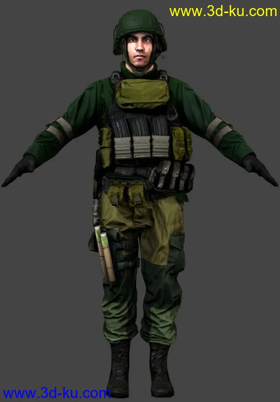 俄罗斯士兵 sp russian from Battlefield 4模型的图片1
