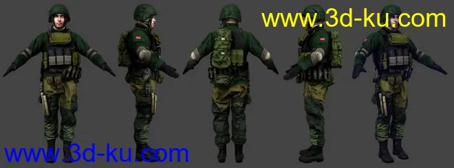俄罗斯士兵 sp russian from Battlefield 4模型的图片2