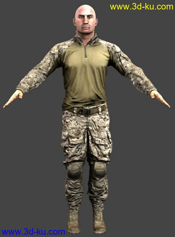 Combat uniform from Battlefield 4模型的图片2