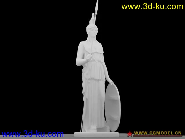 雅典娜女神雕像模型的图片1
