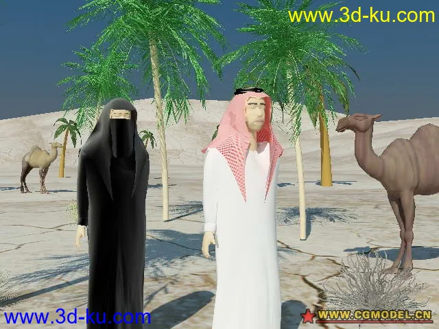 arabic man and woman模型的图片2