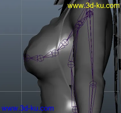 maya绑定的乳摇系统和大家分享下模型的图片6