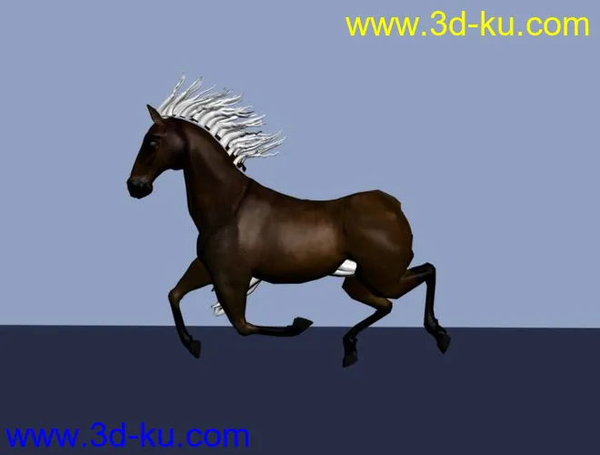 马奔跑模型 带贴图动画的图片1