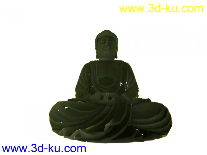3Dmax玉石材质佛祖建模模型的图片2