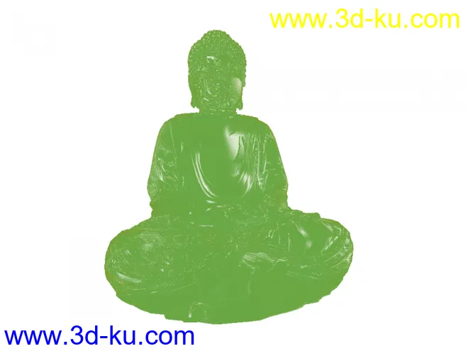 3Dmax玉石材质佛祖建模模型的图片3