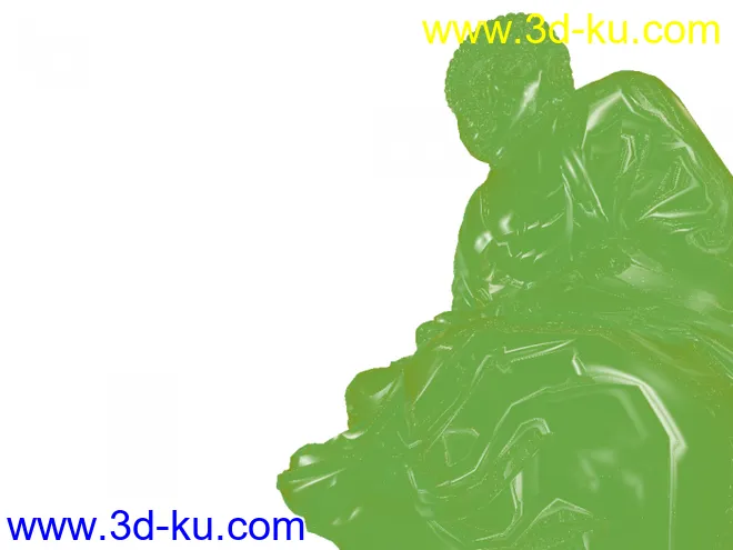 3Dmax玉石材质佛祖建模模型的图片4