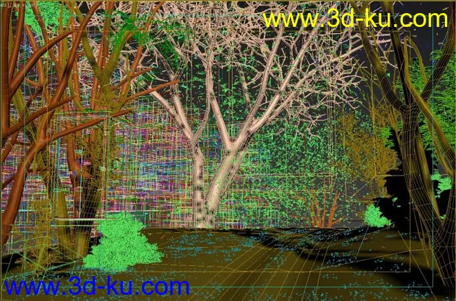 写实秋天树林场景模型的图片1