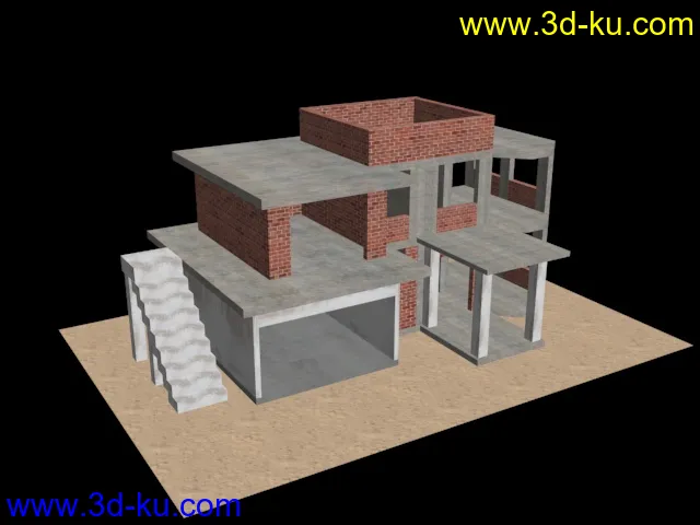废弃房子-工地模型的图片1
