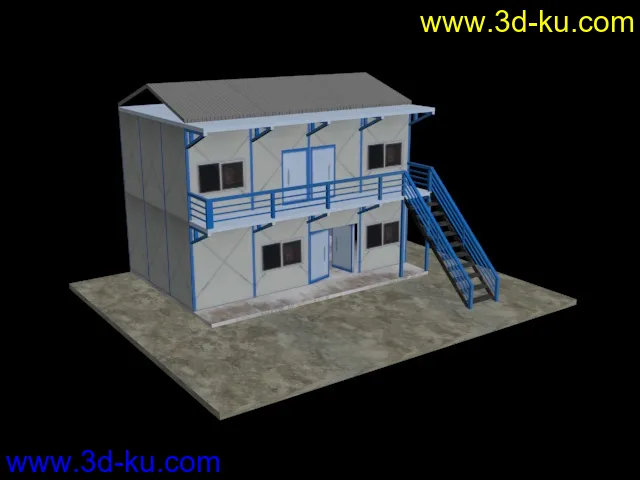 单个建筑-活动板房模型的图片1