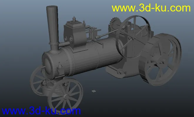蒸汽车头模型的图片1