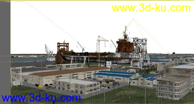 造船厂,废弃船厂,工厂模型的图片2