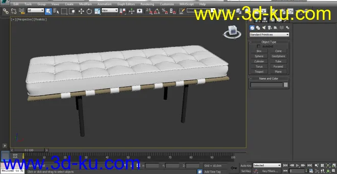 barcelona bench 3ds max模型的图片1