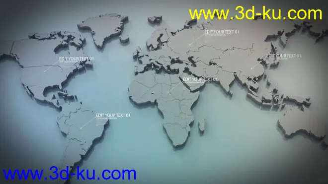 影视企业宣传片 精致分割地图  附赠精致小球渲染模型的图片2