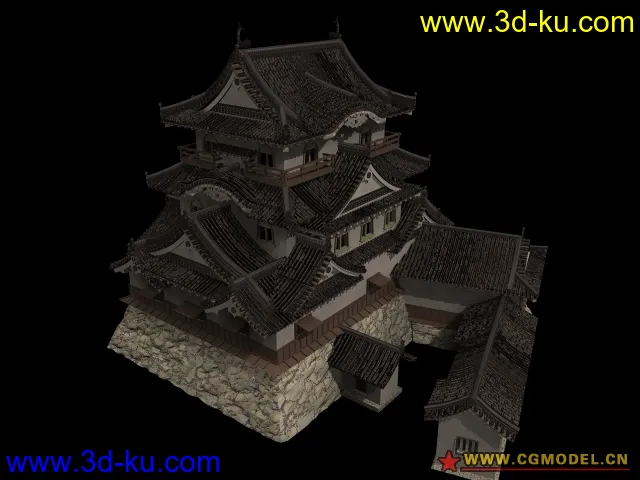 一个日本庙宇模型的图片1