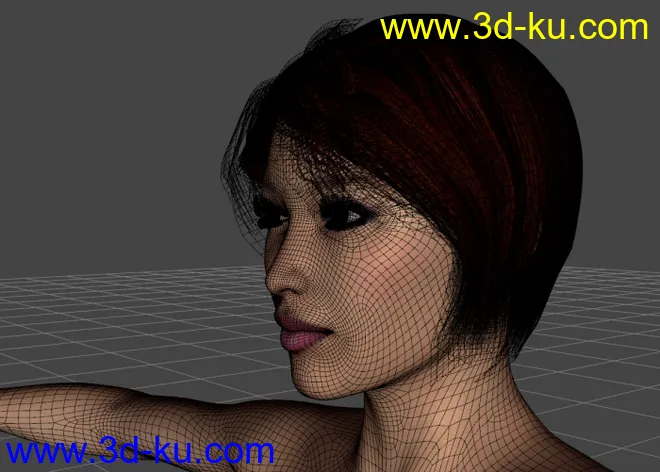 一个玩机车的女人3d模型的图片4