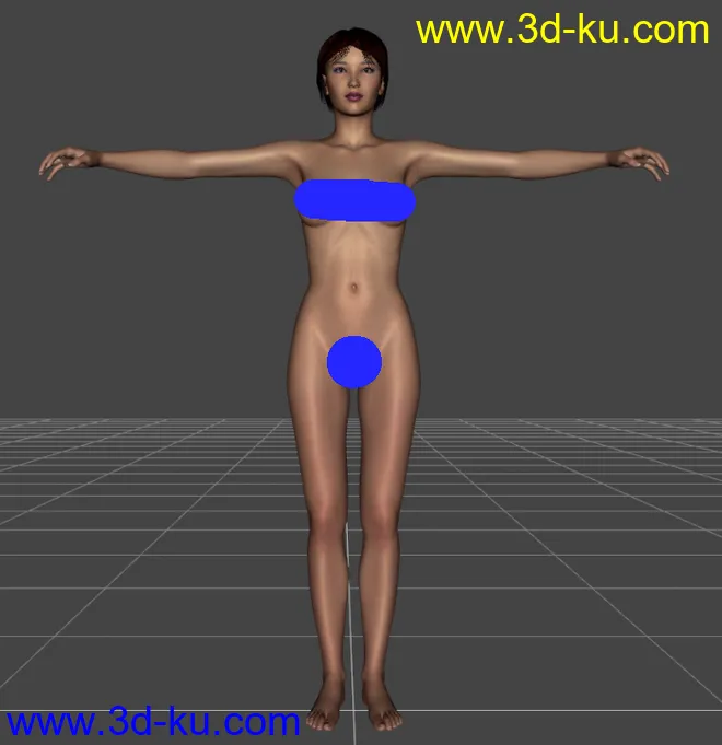 一个玩机车的女人3d模型的图片5