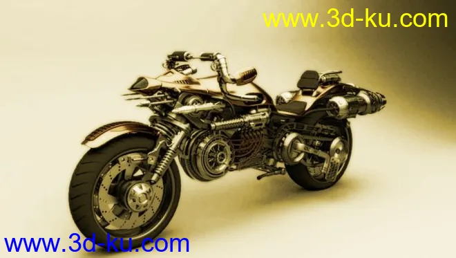 黄金摩托车模型的图片1