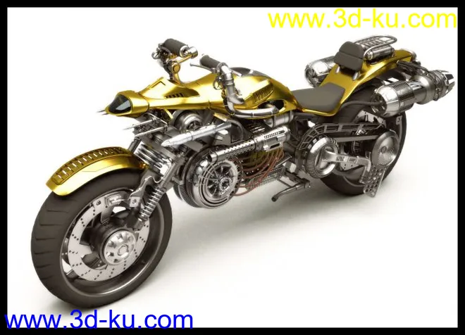 黄金摩托车模型的图片2