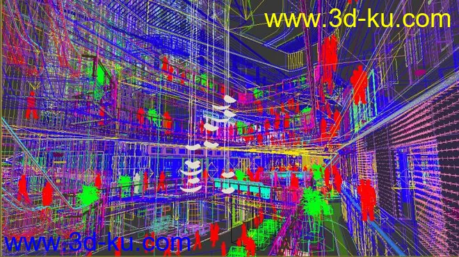 3dmax全模型建筑动画场景 商场镜头特写的图片3